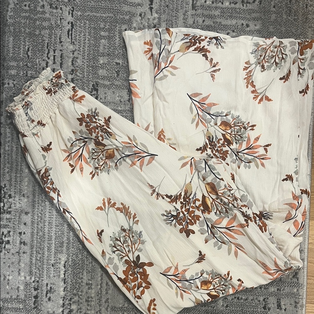Floral Wide Leg Pants